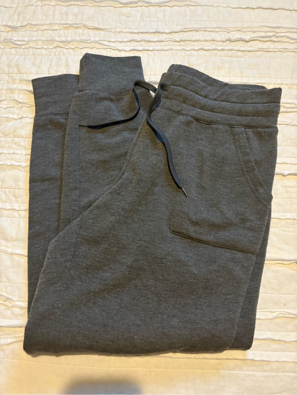 Gray athletic sweat pants